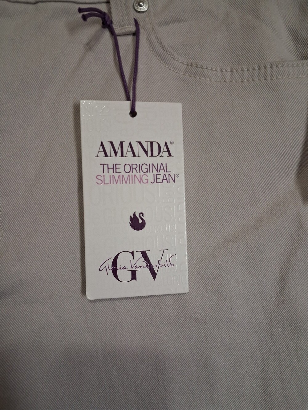Gloria Vanderbilt Straight Leg Pants Light Beige 14 Short - Picture 2 of 8